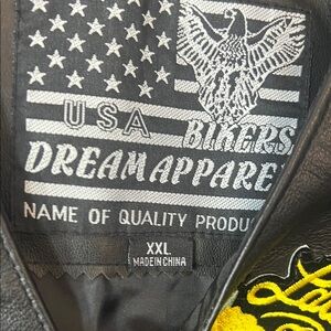 Bikers Dream Apparel Black Leather Jacket - XXL